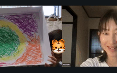 小さい時の自分と一緒に絵を描く。